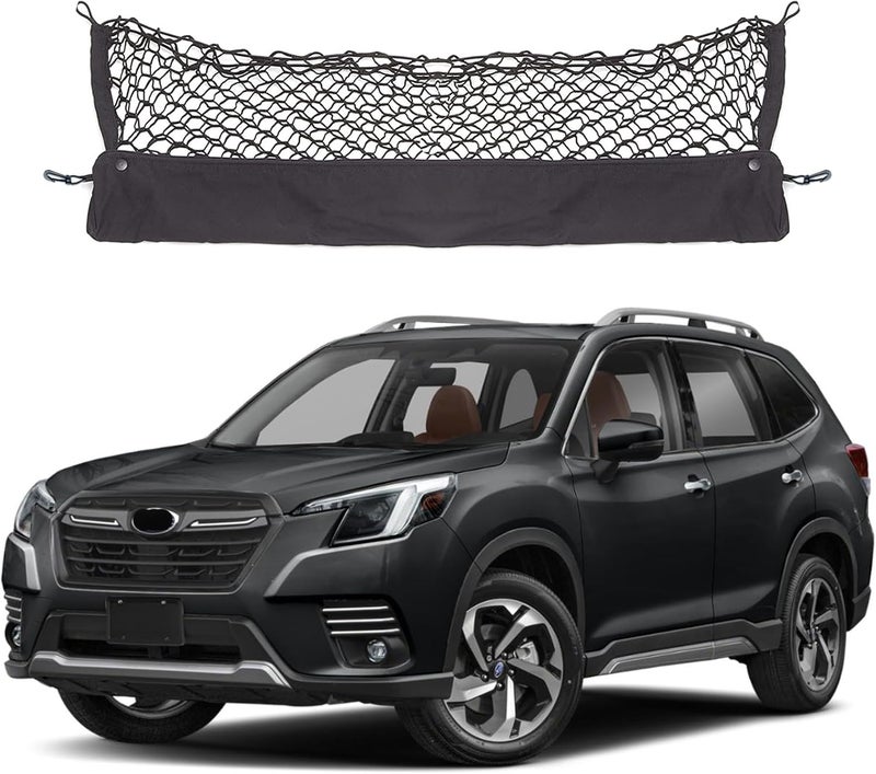 Omocyra Envelope Style Cargo Net Compatible with Subaru Forester SK New 2026 2025 2024 2023 2022 2021 2020 2019 2018 2017 2016 2015 2014 2013 2012 2011 2010 2009 2008 2007-1998 Trunk Car Rear Tailgate Netting - Image 1